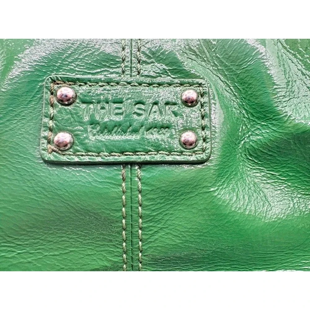 The Sak Green Leather Purse 11x6.5 Shoulder Strap - Picture 3 of 8